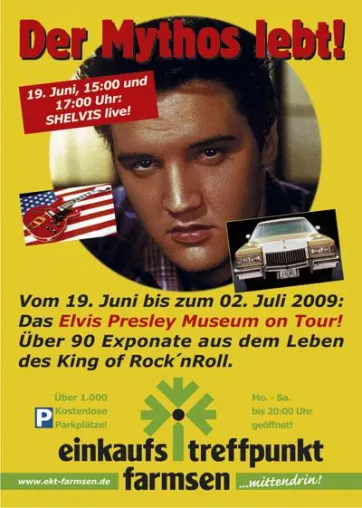 Bild: ELVIS lebt im einkaufs treffpunkt farmsen - Direkt aus Memphis ELVIS - Die Ausstellung vom 19.06.-02.07.2009