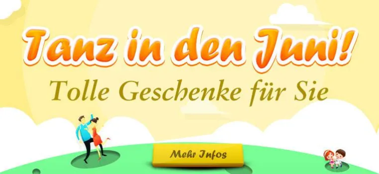 Tanz in den Juni – Kostenloses Passkey für irgendeine Bestellung Bild: Tanz in den Juni – Kostenloses Passkey für irgendeine Bestellung