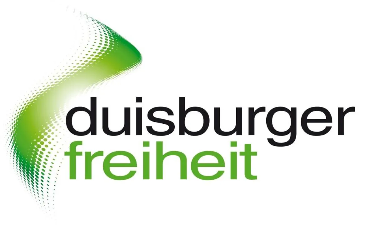 Kernstück der von SCHWIND. entwickelten Dachmarke Duisburger Freiheit: das Logo als Wort- und Bildmarke.