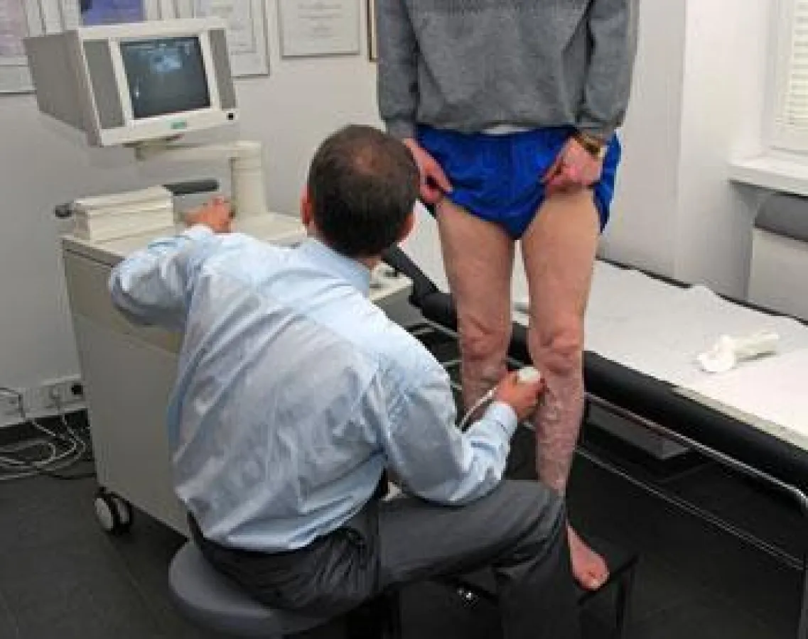 Mit der farbcodierten Duplexsonografie lassen sich Venenerkrankungen leicht diagnostizieren.