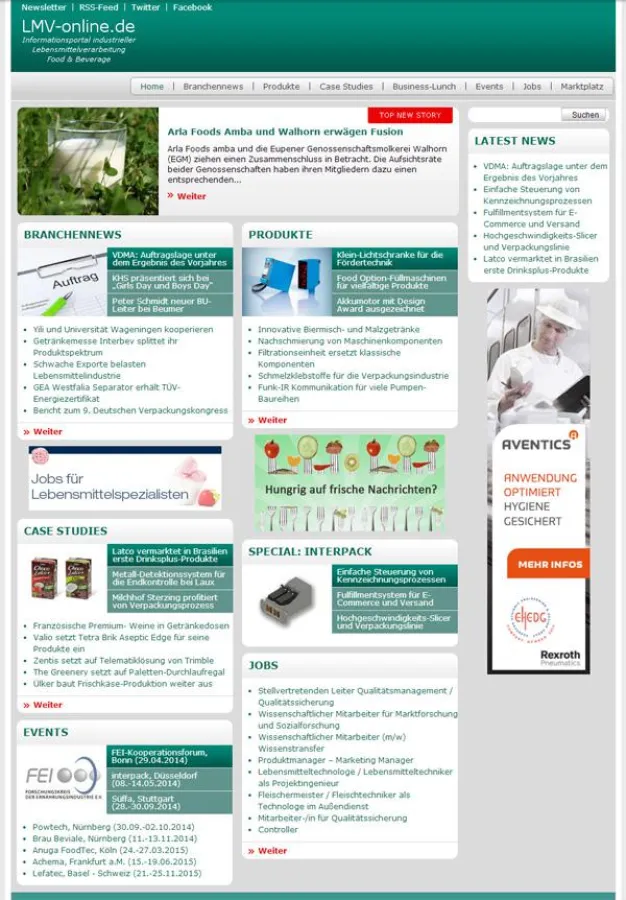 Themenschwerpunkt Interpack rund um Verpackungs- und Kennzeichnungslösungen auf LMV-online.de