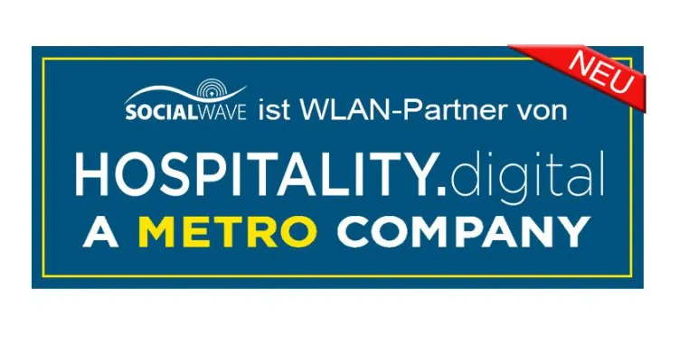 Bild: Socialwave und Hospitality.digital, ein Unternehmen der Metro geben Kooperation bekannt.