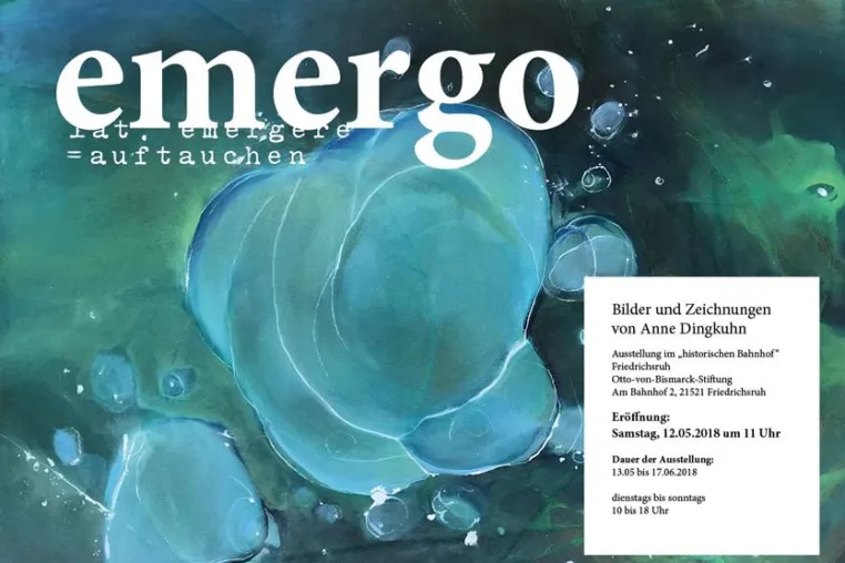EMERGO Kunstausstellung im historischen Bahnhof Friedrichsruh Bild: EMERGO Kunstausstellung im historischen Bahnhof Friedrichsruh