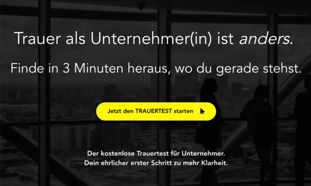 Bild: Trauertest online: Kostenlos Klarheit für Unternehmer und Selbständige in der Trauer