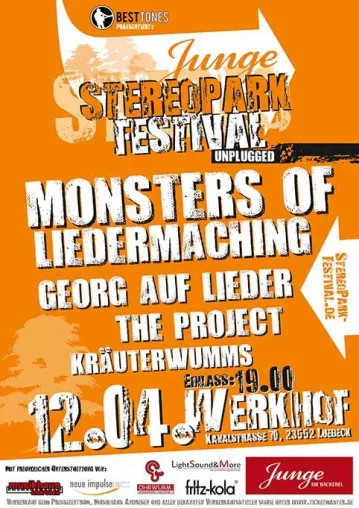 Die MONSTERS OF LIEDERMACHING Headliner beim Junge Stereopark Festival Bild: Die MONSTERS OF LIEDERMACHING Headliner beim Junge Stereopark Festival