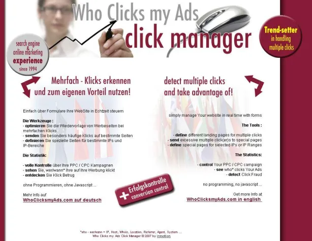 Bild: Who Clicks my Ads Click Manager mit Erfolgskontrolle