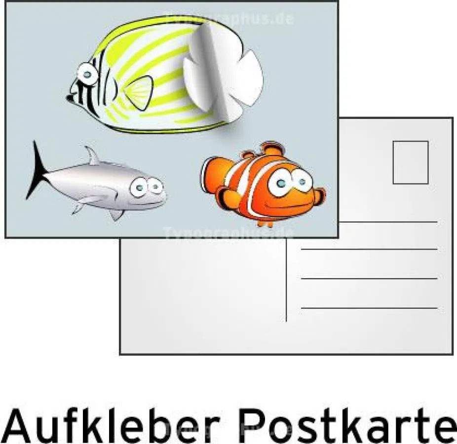 Postenkartenaufkleber  mit einzelnen Motiven