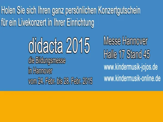 Bild: Kinderliedermacher JOJOS aus Osnabrück auf der didacta 2015