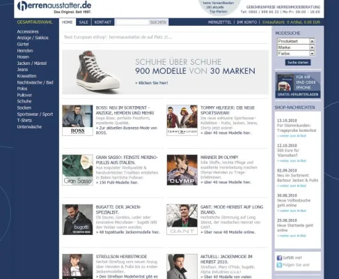 Herrenausstatter.de Sieger in zwei Kategorien der aktuellen Online-Retail-Studie der TextilWirtschaft Bild: Herrenausstatter.de Sieger in zwei Kategorien der aktuellen Online-Retail-Studie der TextilWirtschaft