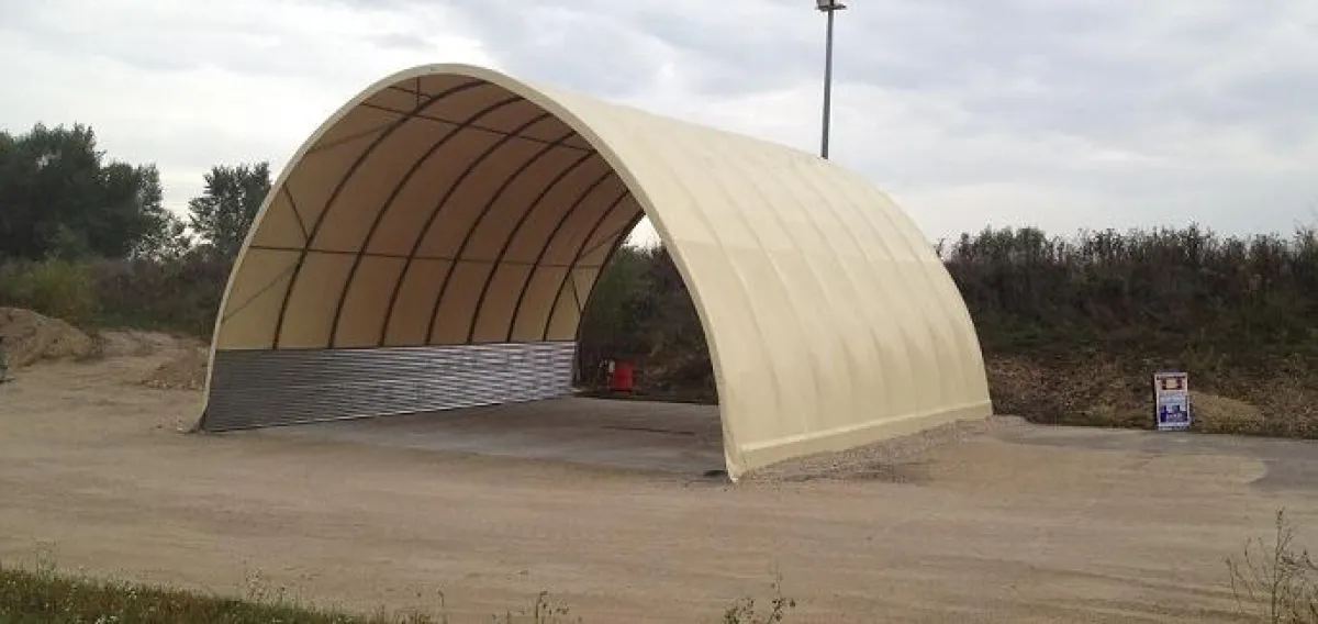 Das neue Profil der Folienhalle von Richel bringt noch mehr Stabilität. Foto: Richel