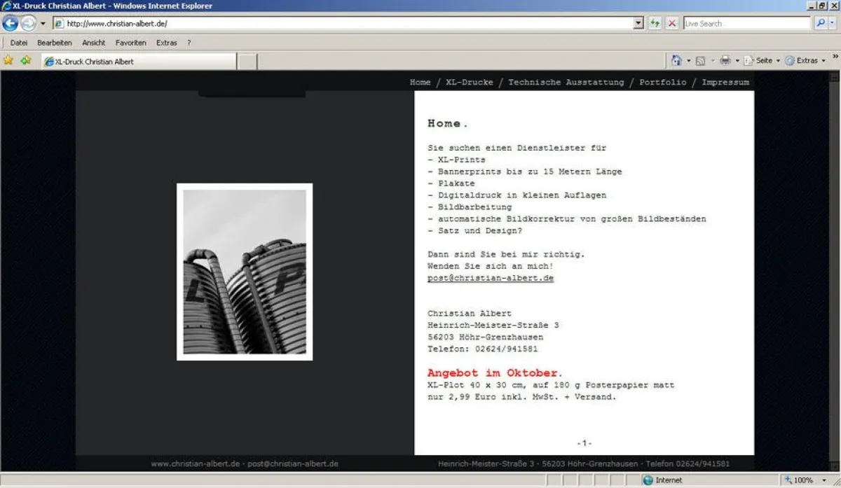 Homepage von Digitaldruck Christian Albert