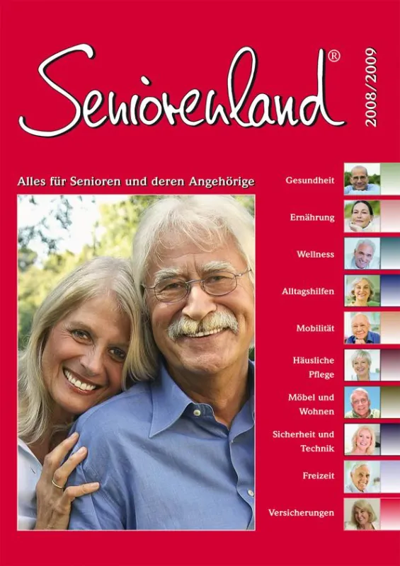 Das Gewinnerpaar auf der Katalog-Titelseite 2008/2009 der Firma Seniorenland GmbH