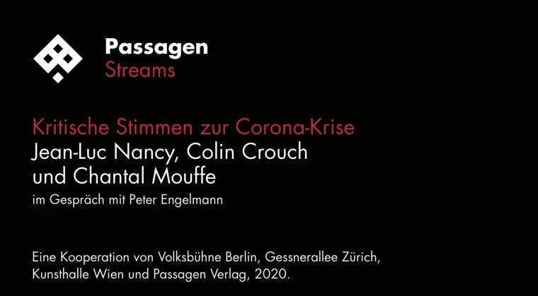 Passagen Streams - Kritische Stimmen zur Corona-Krise Bild: Passagen Streams - Kritische Stimmen zur Corona-Krise