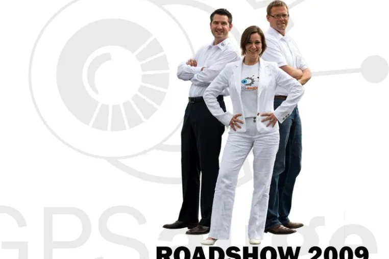 Bild: Start der Telematik Roadshow mit dem Team der GPSoverIP GmbH
