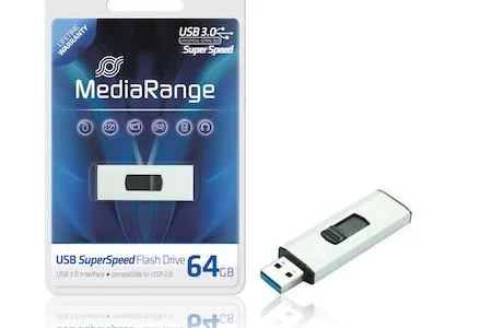 MediaRange USB 3.0 SuperSpeed Flash Drive: Highspeed USB-3.0-Sticks mit bis zu 64 GB und lebenslanger Garantie Bild: MediaRange USB 3.0 SuperSpeed Flash Drive: Highspeed USB-3.0-Sticks mit bis zu 64 GB und lebenslanger Garantie