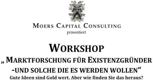 Workshop - Marktforschung für Existenzgründer Bild: Workshop - Marktforschung für Existenzgründer