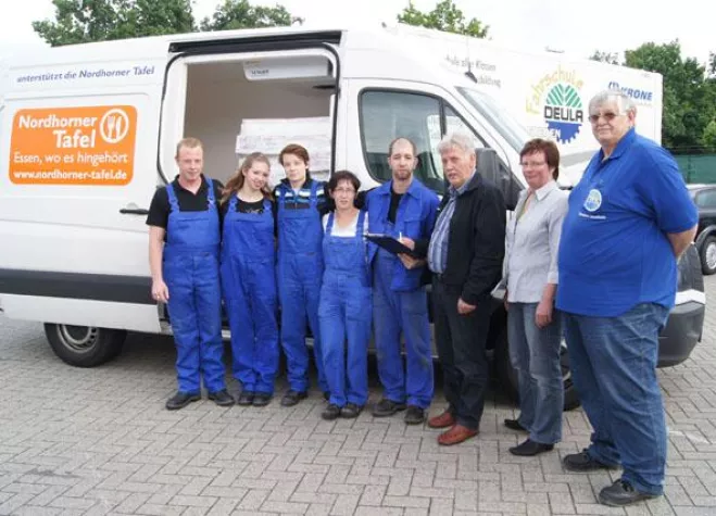 Bild: Win-Win-Situation - Kooperation zwischen DEULA, Tafel und Jobcenter