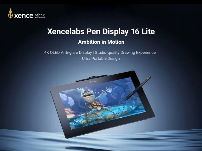 Bild: Xencelabs Pen Display 16 Lite mit 4K-OLED jetzt verfügbar