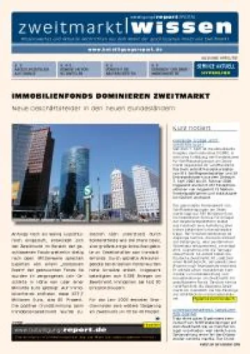 Immobilienfonds dominieren den Zweitmarkt Bild: Immobilienfonds dominieren den Zweitmarkt