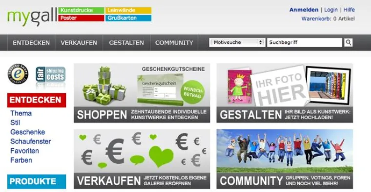 Bild: Bildercommunity und Postershop unter einem Dach