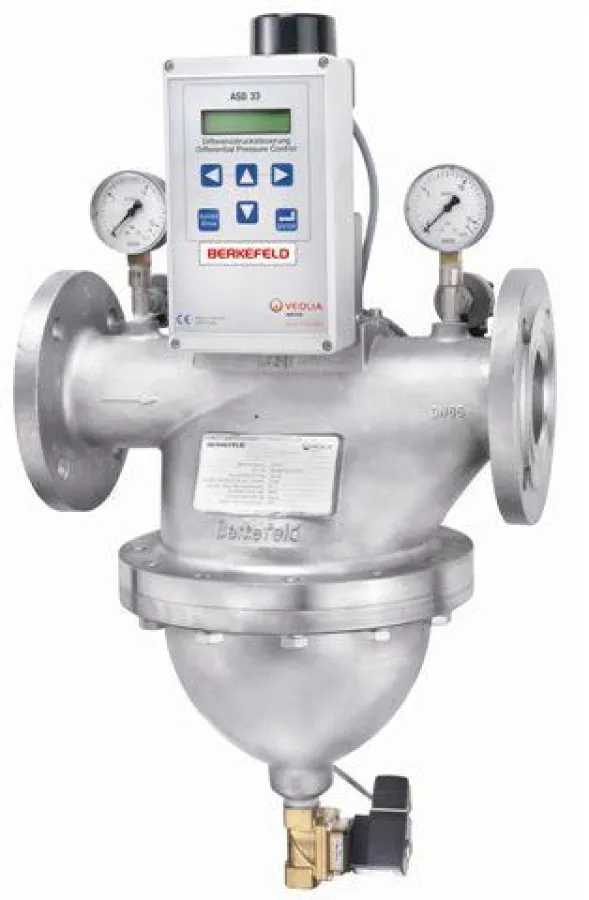 Alle wasserführenden Teile des Berkofin Schutzfilters sind aus robustem Edelstahl.