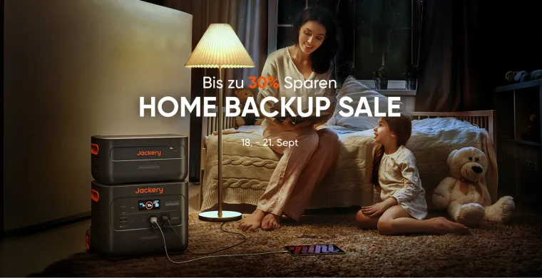 Bild: Home Backup Rabatt von bis zu 30 %: Notstrom stets parat dank Jackery Powerstations und Solargeneratoren