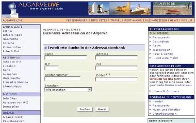 Bild: Neues Businessportal für die Algarve / Portugal