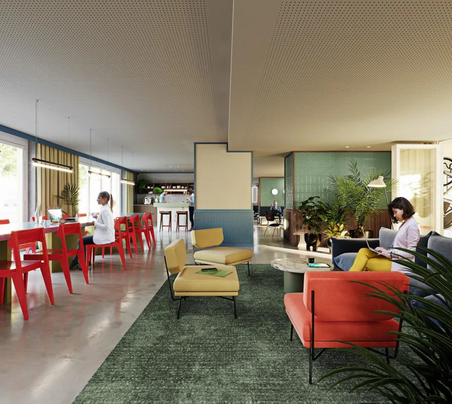 Im Stadtquartier kupa entstehen für die künftigen Bewohner auch Bereiche zum Arbeiten. ©xoio/Bauwerk