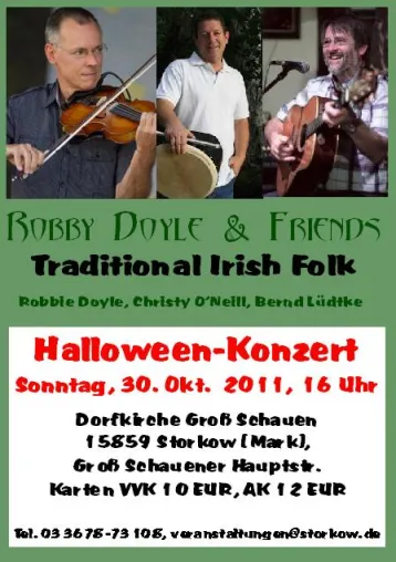 Bild: Original Irish Folk: Spontan organisiertes Halloween-Konzert am 30.10.2011 in Groß Schauen bei Storkow/Mark
