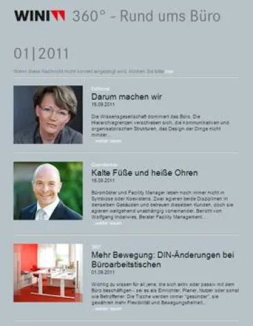 Bild: “360° - Rund ums Büro”: Das neue Online-Magazin von WINI