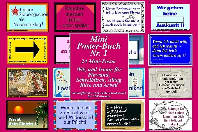 Bild: Erstes Mini-Poster-Buch 01 als Präsent-Band - jetzt in individuellen Varianten verfügbar