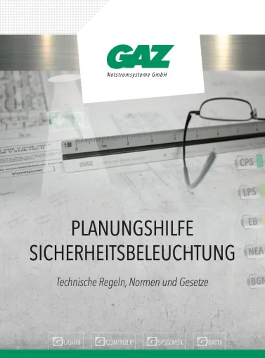 GAZ veröffentlicht neues Planungshandbuch für Sicherheitsbeleuchtung Bild: GAZ veröffentlicht neues Planungshandbuch für Sicherheitsbeleuchtung