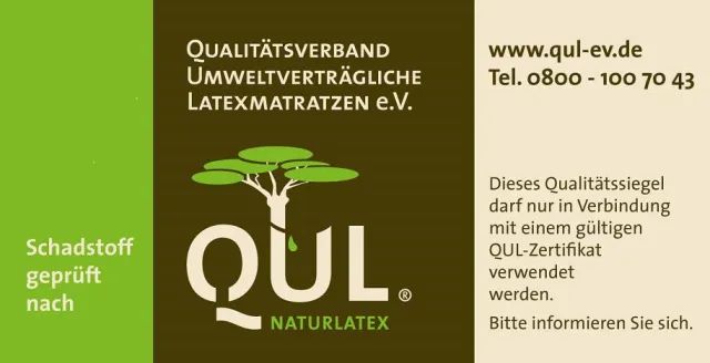 25 Jahre Sicherheit beim Matratzenkauf durch den QUL Qualitätsverband umweltverträgliche Latexmatratzen e.V. Bild: 25 Jahre Sicherheit beim Matratzenkauf durch den QUL Qualitätsverband umweltverträgliche Latexmatratzen e.V.