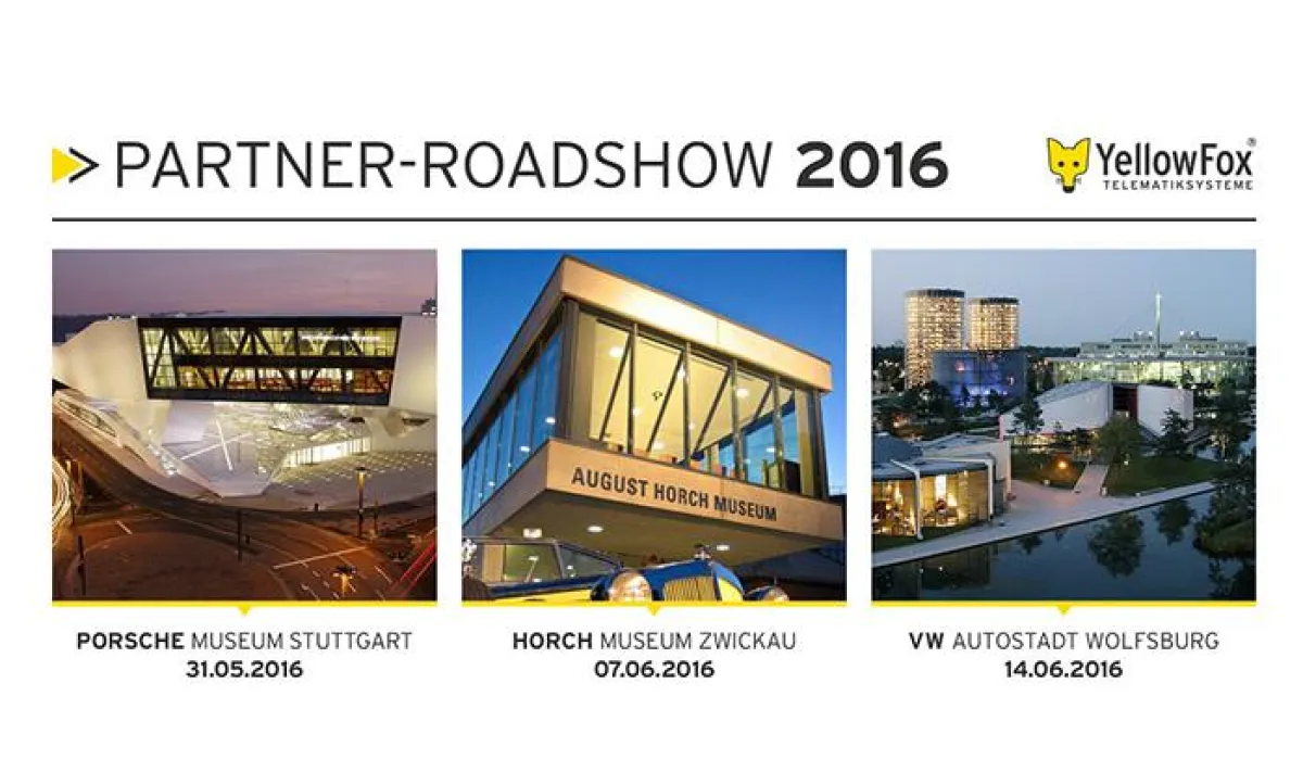 Die Termine der YellowFox Partner-Roadshow 2016. Bild: YellowFox GmbH