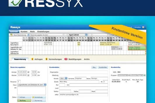 Bild: RESSYX - der Reservierungs-Manager für Ihr Ferienhaus ist ab sofort verfügbar