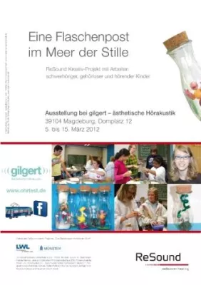 „Eine Flaschenpost im Meer der Stille“: Wanderausstellung hörgeschädigter und hörender Kinder in Magdeburg Bild: „Eine Flaschenpost im Meer der Stille“: Wanderausstellung hörgeschädigter und hörender Kinder in Magdeburg