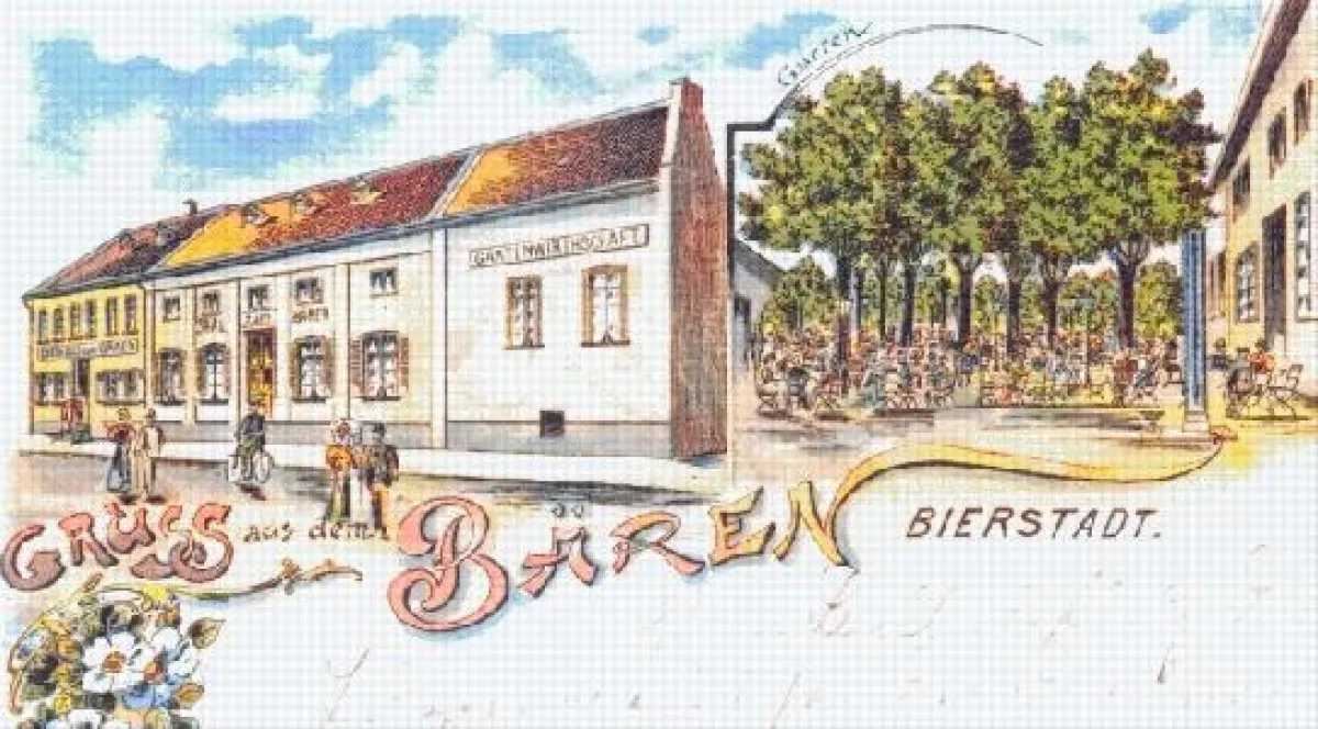 Gruß aus Bierstadt, Postkarte ca. 1900