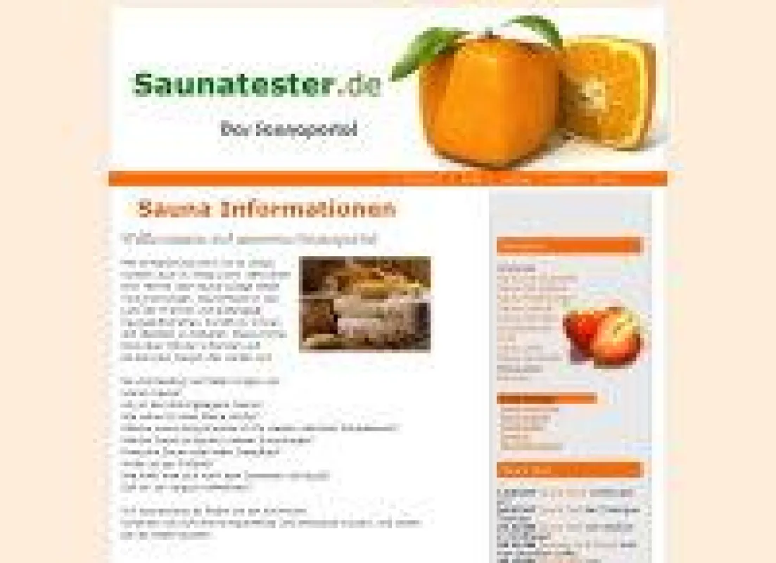 Startseite von Saunatester.de