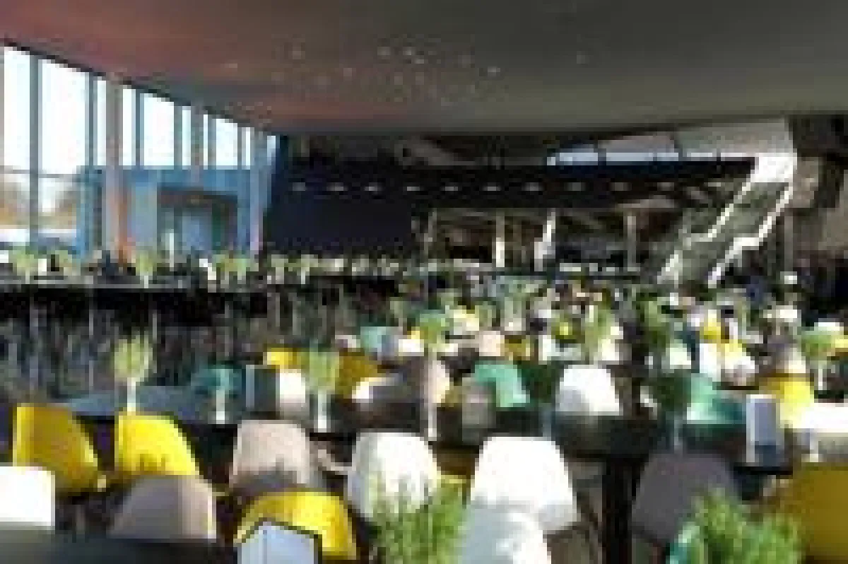 Großzügige Landschaften aus Lounge und Plätze für 600 Gäste: So sah es bei der VIP-Eröffnung des Aud