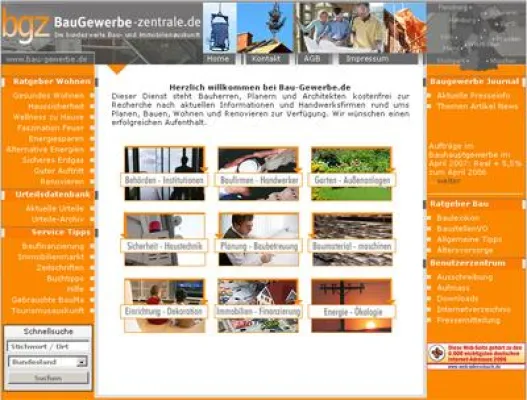 Bild: Gut gebaut:  Bau-Gewerbe.de, das Service-Portal für Bauherren, Planer und Architekten