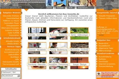 Gut gebaut: Bau-Gewerbe.de, das Service-Portal für Bauherren, Planer und Architekten Bild: Gut gebaut: Bau-Gewerbe.de, das Service-Portal für Bauherren, Planer und Architekten