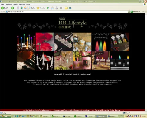 Die Weltneuheit - FARBFLAMMEN Bild: Die Weltneuheit - FARBFLAMMEN