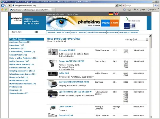 Bild: ENCODEX launches the official New Product Catalogue of photokina 2008