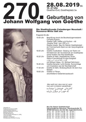 Bild: Goethes 270. Geburtstag in der Calenberger Neustadt