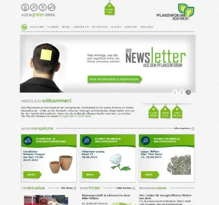 Bild: ALLES IM GRÜNEN BEREICH: Matoma realisiert den neuen Internetauftritt des Pflanzenforum Süd-West.