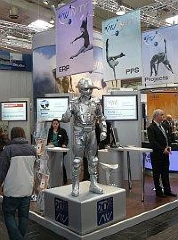 CeBIT 2009: Partnerarbeitsplätze am Stand von Nissen & Velten.