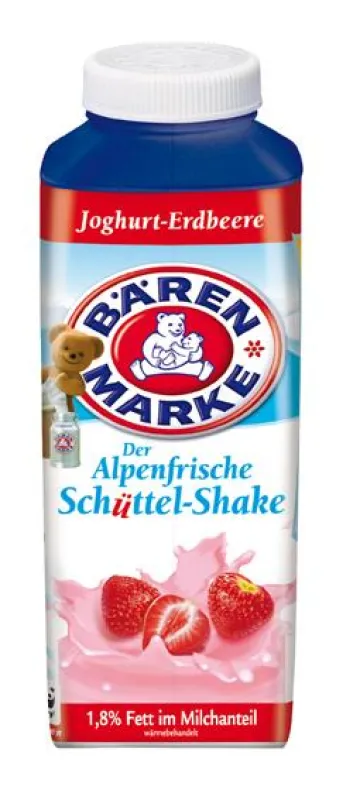 Der Alpenfrische Schüttel-Shake von Bärenmarke, gut geschüttelt schmeckt er am besten