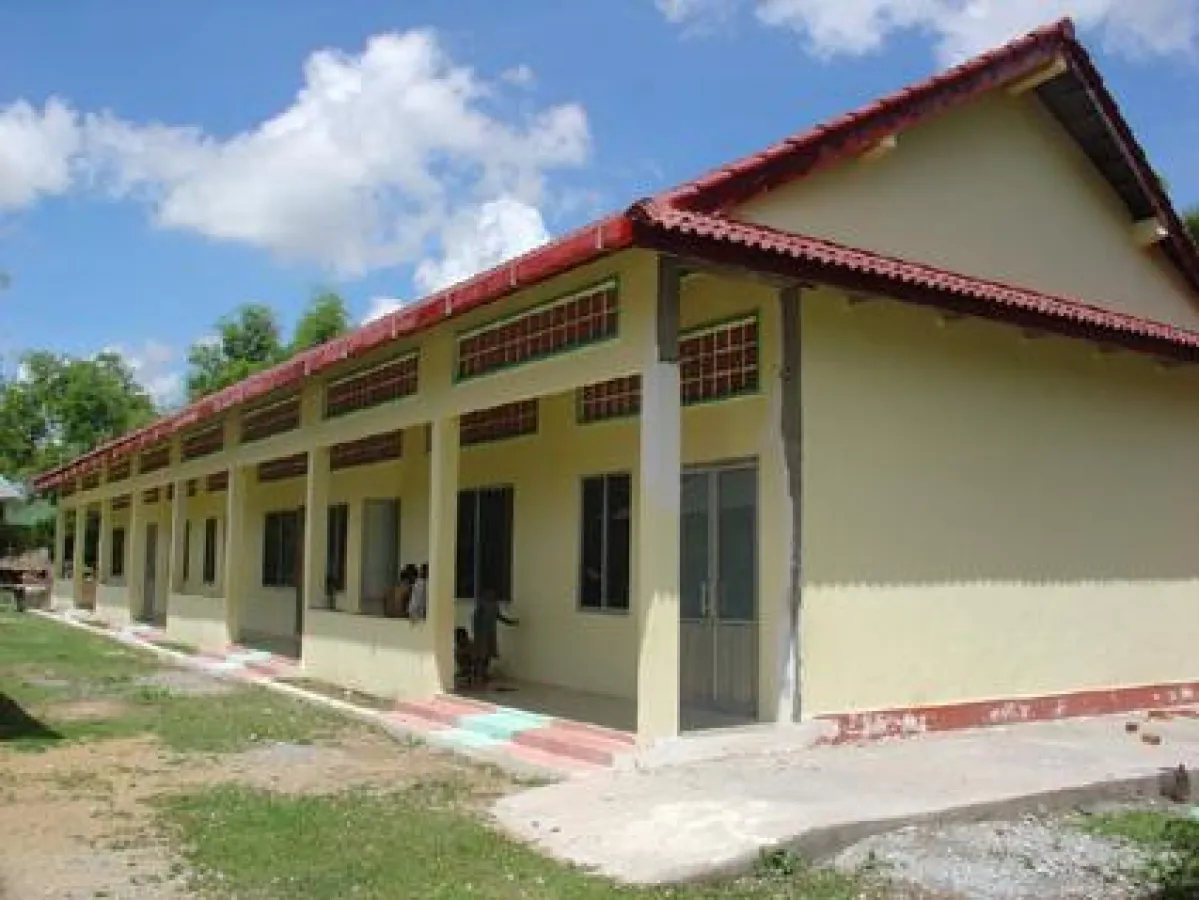 Fast abgeschlossen ist die neue Schule in Kambodscha: die Chibodia-Landschule © Chibodia e.V