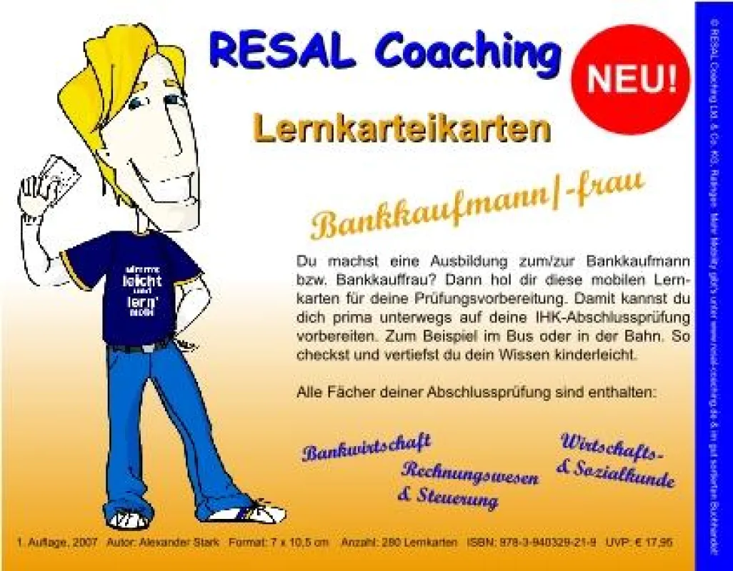 Lernkarteikarten für den Beruf Bankkaufmann/-frau