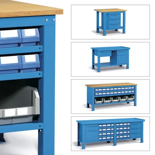 Bild: Die Werkbänke von Fami Storage System: Das Arbeitsplatzsystem der Zukunft